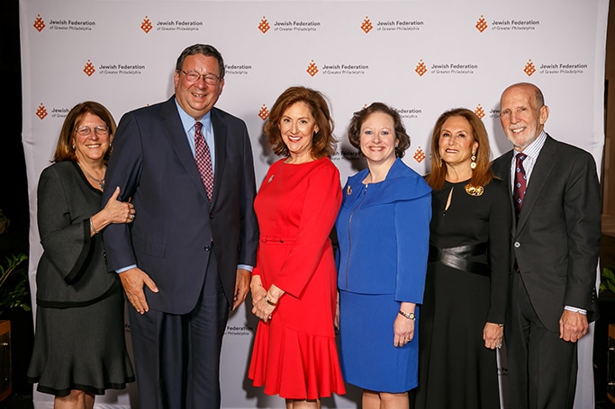 Campaign chairs Rhonda and David Cohen, Current Board Chair Susanna Lachs Adler, President and CEO Naomi Adler, Judy and immediate past Board Chair Bud Newman