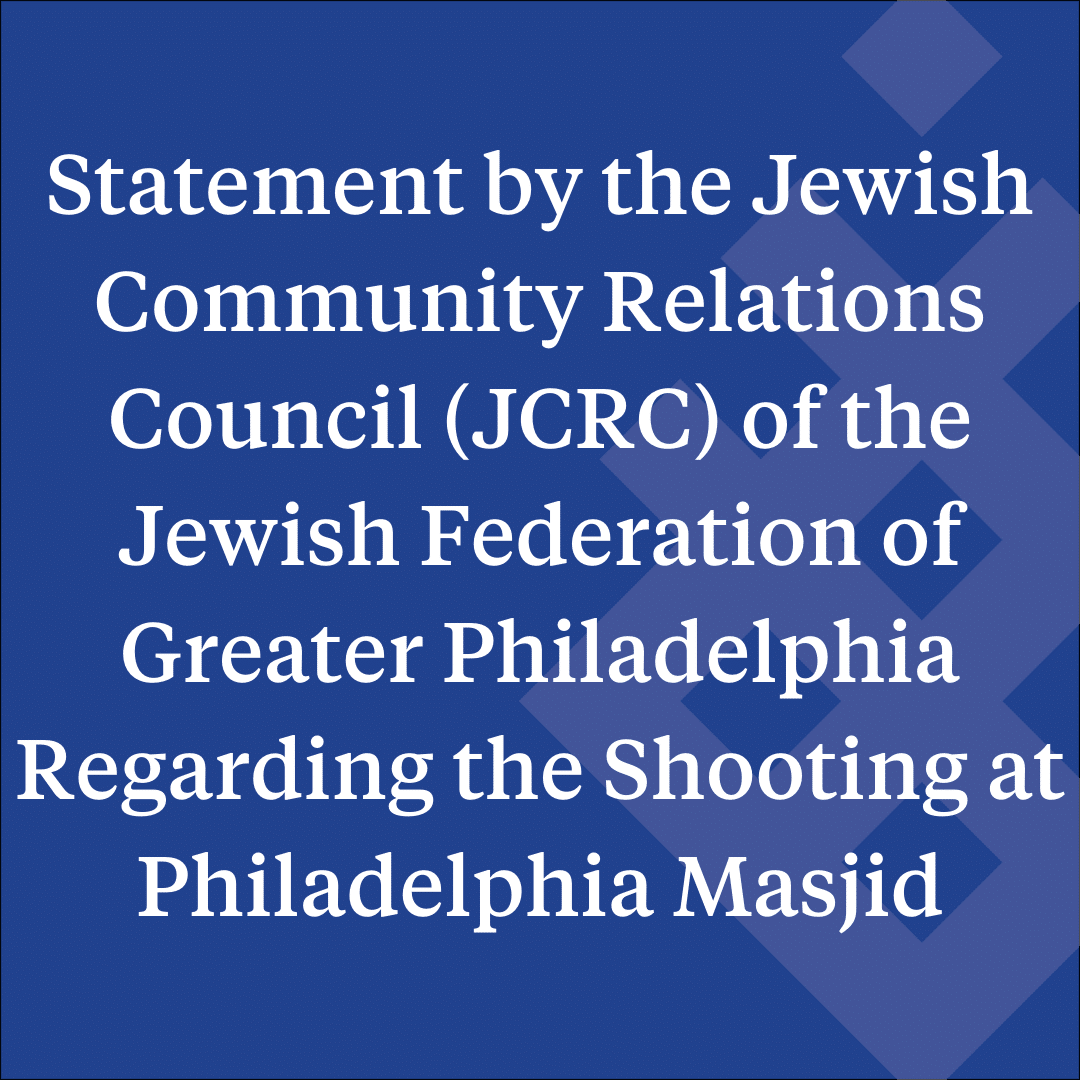 Jcrc Text Letters Statement by The JCRC of the Jewish Federation Regarding Shooting at ...